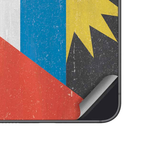 Antigua and Barbuda Flag Distressed Galaxy S25 Skin